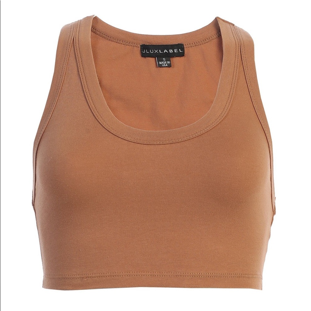 JLUX PECAN EDITH BASIC CROP TOP- Small